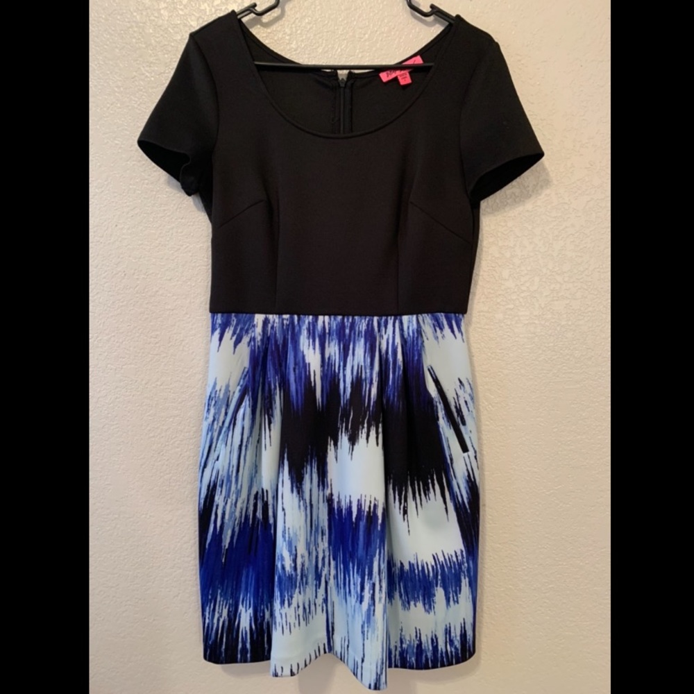 Betsey Johnson Black Printed Dress